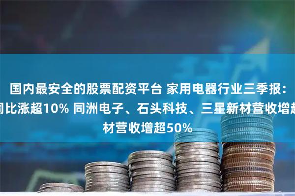 国内最安全的股票配资平台 家用电器行业三季报:利润同比涨超10% 同洲电子、石头科技、三星新材营收增超50%