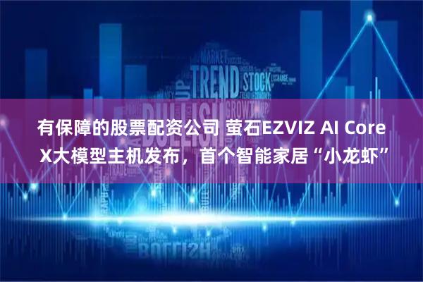 有保障的股票配资公司 萤石EZVIZ AI Core X大模型主机发布，首个智能家居“小龙虾”